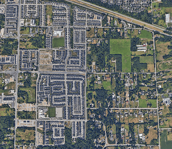 aerial view of the Williams neighborhood in Fraser Valley British Columbia